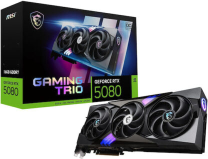 MSI GAMING GEFORCE RTX 5080 16G TRIO OC graphics card NVIDIA 16 GB GDDR7