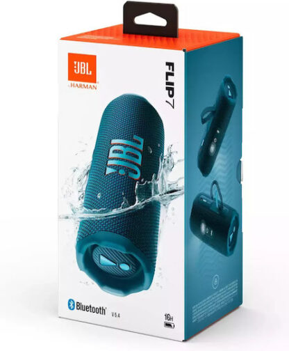 JBL Flip 7 Αδιάβροχο Ηχείο Bluetooth 35W με Διάρκεια Μπαταρίας έως 16 ώρες Μπλε