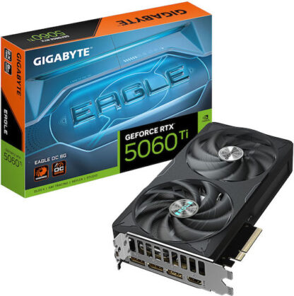 GIGABYTE GeForce RTX 5060 Ti EAGLE OC 8G Graphics Card - 8GB GDDR7  128bit  PCI-E 5.0  2617MHz Core Clock  3 x DisplayPort  1 x HDMI  GV-N506TEAGLE OC-8GD