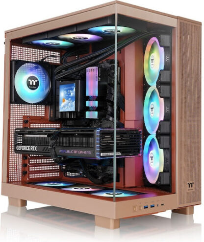 Thermaltake View 380 XL TG ARGB Gaming Midi Tower Κουτί Υπολογιστή με Πλαϊνό Παράθυρο Sand