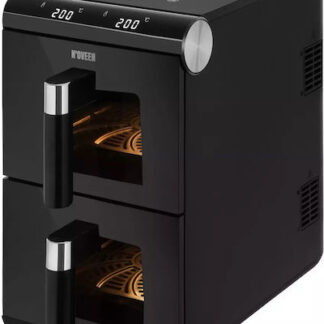 Concept Air Fryer με Διπλό Αποσπώμενο Κάδο 8lt Μαύρο FR8000