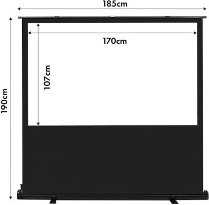 Maclean MC-212 Portable Projection Screen  Compact  Floor  80   16:10