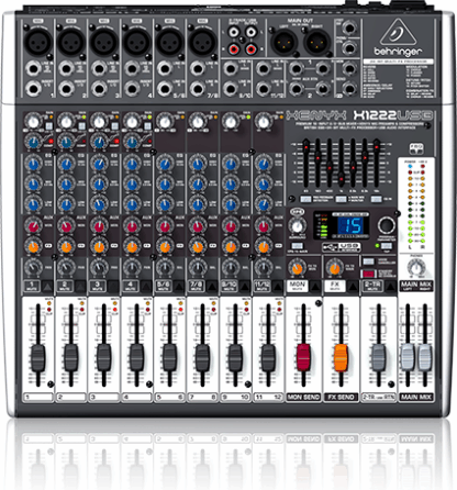Behringer X-1222 USB Αναλογική Κονσόλα 12 Καναλιών με Phantom Power & 6 Εισόδους XLR