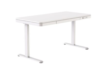 Γραφείο Ξύλινο White με Μεταλλικά Πόδια & Ρυθμιζόμενο Ύψος 140x70εκ.