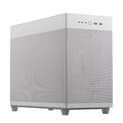 Asus Prime AP201 Gaming Micro Tower Κουτί Υπολογιστή με Πλαϊνό Παράθυρο Mesh White Edition