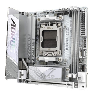GIGABYTE X870I AORUS PRO ICE Motherboard - Supports AMD Ryzen 9000 Series CPUs  8+2+1 phases VRM  up to 8400MHz DDR5 (OC)  1xPCIe 5.0 M.2 + 1xPCIe 4.0 M.2  WI-FI 7  2 5GbE LAN  USB 4