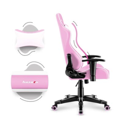 Huzaro Ranger 6.0 Child Καρέκλα Gaming Δερματίνης με Ρυθμιζόμενα Μπράτσα Ροζ