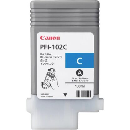 Canon PFI-102 Γνήσιο Μελάνι Εκτυπωτή InkJet Κυανό (0896B001)