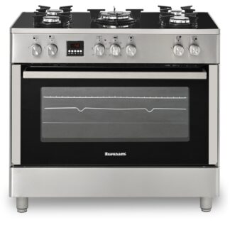 Ravanson KWGE-K90 Glass Inox gas-electric cooker