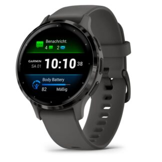 Garmin Venu 3S 3.05 cm (1.2 ) AMOLED 41 mm Digital 390 x 390 pixels Touchscreen Grey Wi-Fi GPS (satellite)