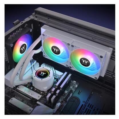 Thermaltake TH240 V2 ARGB Sync Υδρόψυξη Επεξεργαστή Διπλού Ανεμιστήρα 120mm για Socket 1200 Λευκή