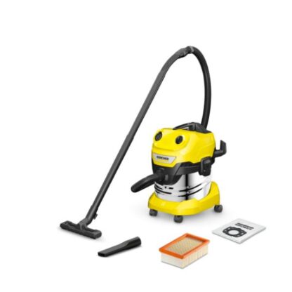 Karcher WD 4 S V-20/5/22 Σκούπα Υγρών / Στερεών 1000W με Πλαστικό Κάδο 20lt