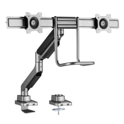 EQUIP - STAFFA DOPPIO MONITOR 17"-32" PAN & TILT DA SCRIVANIA (650161)