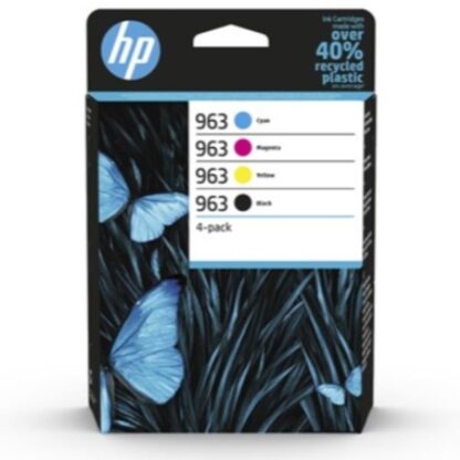 HP 963 Γνήσιο Πακέτο 4 Μελανιών Εκτυπωτή InkJet Κίτρινο / Κυανό / Ματζέντα / Μαύρο (6ZC70AE)