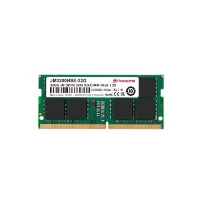 Transcend 32GB DDR4 RAM με Ταχύτητα 3200 για Laptop Κωδικός: JM3200HSE-32G