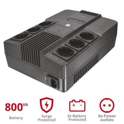 MAXXON GRUPPO DI CONTINUITï¿½ (UPS) FORMATO POWERSTRIP 800VA CON 6 PRESE SCHUKO PROTETTE (