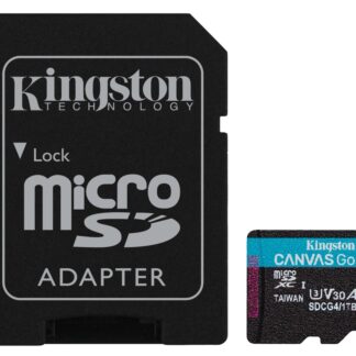 Kingston Technology 1TB microSDXC Canvas Go Plus Gen4 200MB/s A2 U3 V30 Card + Adapter