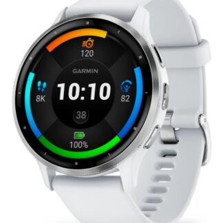 Garmin Venu 3 3.56 cm (1.4 ) AMOLED 45 mm Digital 454 x 454 pixels Touchscreen Silver  White Wi-Fi GPS (satellite)
