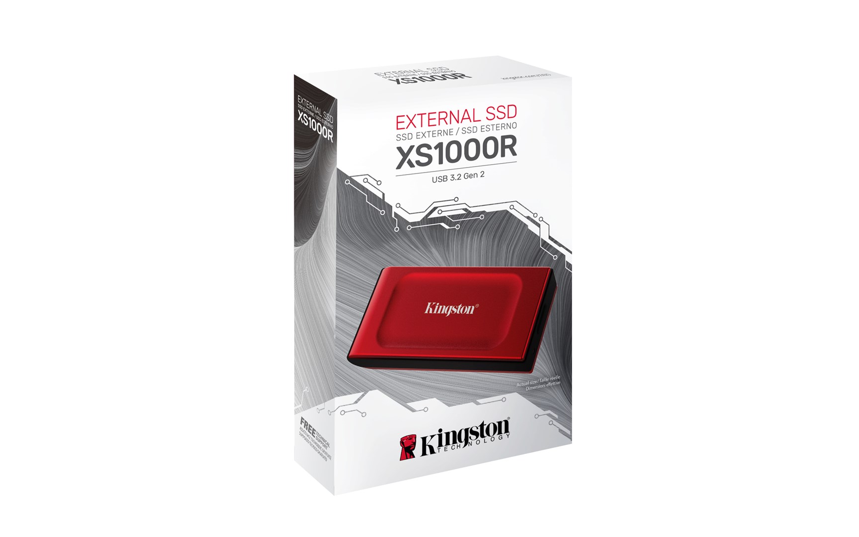 Kingston Technology 2TB XS1000 Red External USB 3.2 Gen 2 Portable Solid State Drive Kingston Technology 2TB XS1000 Red External USB 3.2 Gen 2 Portable Solid State Drive
