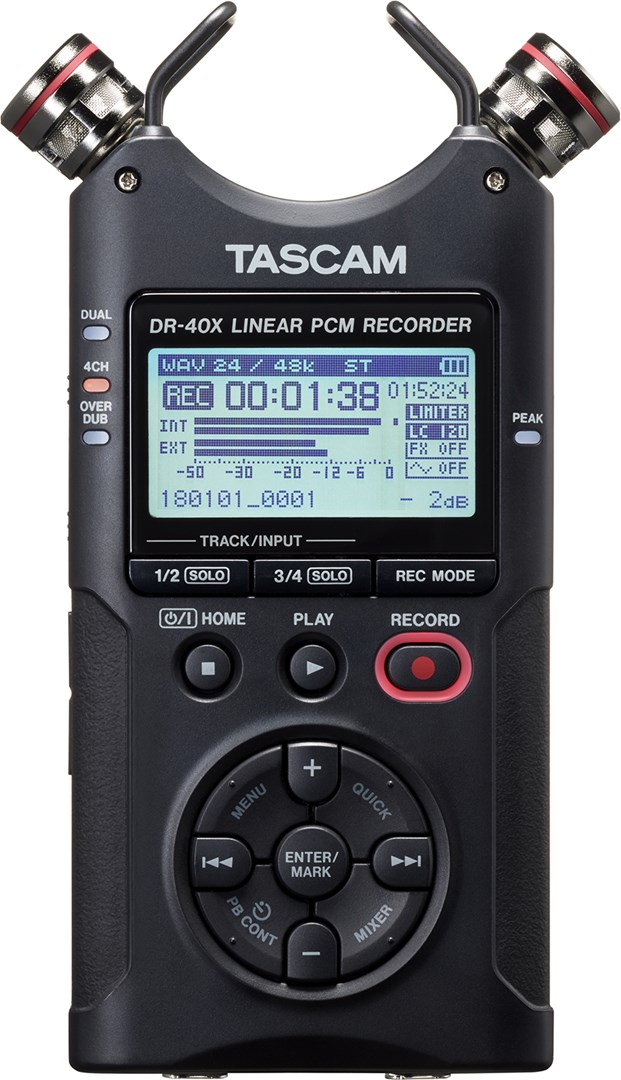 Tascam DR-40X - portable digital recorder with USB interface 2 x stereo recording Tascam DR-40X - portable digital recorder with USB interface 2 x stereo recording