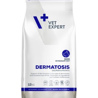 VetExpert Dermatosis 12kg Ξηρά Τροφή χωρίς Σιτηρά & Γλουτένη για Ενήλικους Σκύλους με Πατάτες και Σολομό