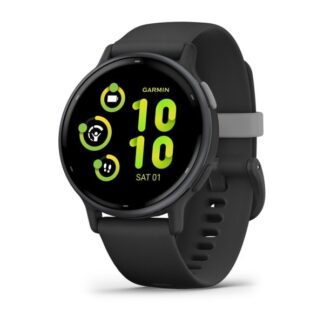 Garmin Vivoactive 5 3.05 cm (1.2 ) AMOLED 42 mm Digital 390 x 390 pixels Touchscreen Black Wi-Fi GPS (satellite)