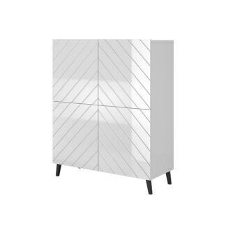 Shelving ABETO 100.5 x 40 x 121.5 cm white/gloss white