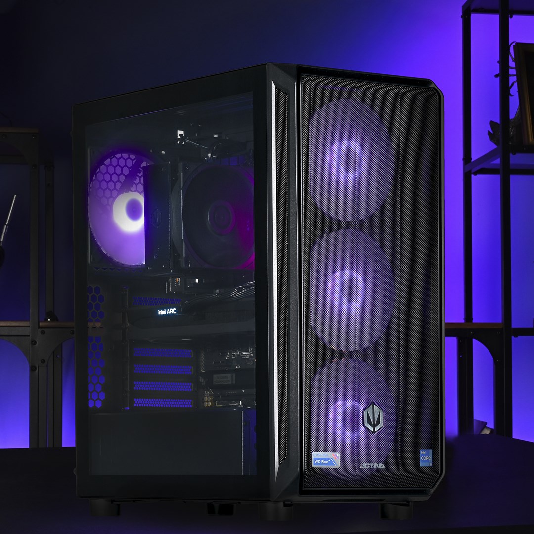 Actina 5901443410270 PC AMD Ryzen™ 5 7500F 32 GB DDR5-SDRAM 1 TB SSD Intel Arc B580 Midi Tower Black Actina 5901443410270 PC AMD Ryzen™ 5 7500F 32 GB DDR5-SDRAM 1 TB SSD Intel Arc B580 Midi Tower Black