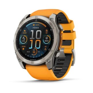 Garmin Fenix 8 3.56 cm (1.4 ) AMOLED 51 mm Digital 454 x 454 pixels Touchscreen Titanium Wi-Fi GPS (satellite)