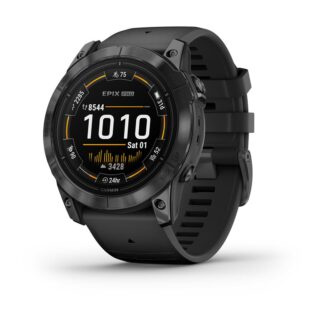Garmin Epix Pro Stainless Steel 51mm Αδιάβροχο Smartwatch με Παλμογράφο (Slate Grey with Black Band)
