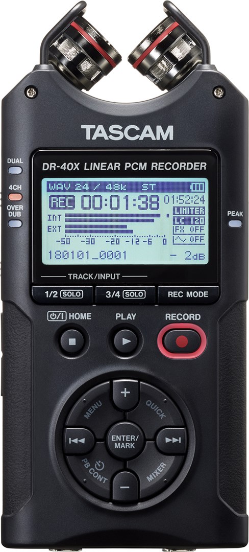 Tascam DR-40X - portable digital recorder with USB interface 2 x stereo recording Tascam DR-40X - portable digital recorder with USB interface 2 x stereo recording