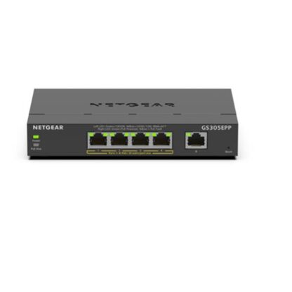 NetGear GS305EPP Unmanaged L2 PoE+ Switch με 5 Θύρες Gigabit (1Gbps) Ethernet