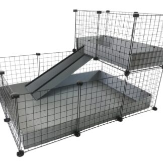 C&C modular cage one-storey 3x2 + Loft 2x1 + Silver ramp