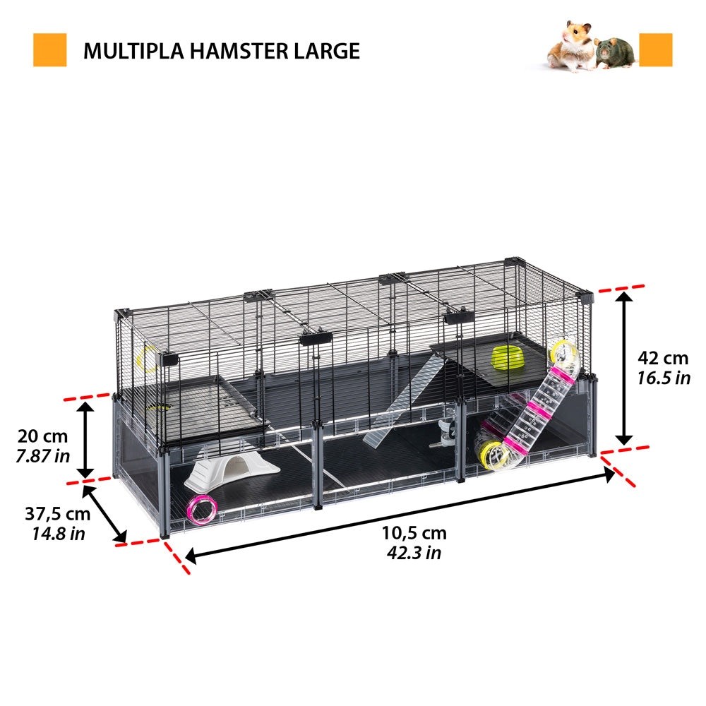 FERPLAST Multipla hamster large - cage for rodents - 107 5 x 37 5 x 42 cm FERPLAST Multipla hamster large - cage for rodents - 107 5 x 37 5 x 42 cm