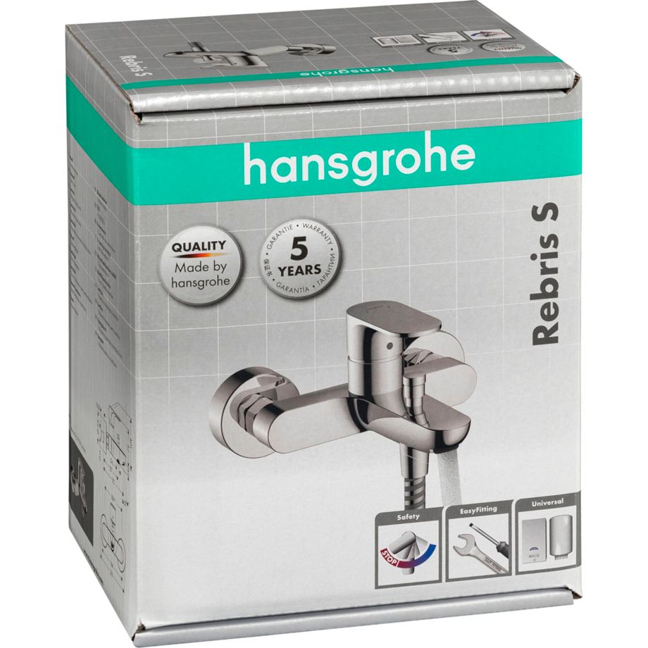 Hansgrohe Rebris S Single lever bath mixer Exposed Inst. chrome Hansgrohe Rebris S Single lever bath mixer Exposed Inst. chrome