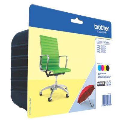 Brother LC229XL Γνήσιο Πακέτο 4 Μελανιών Εκτυπωτή InkJet Κίτρινο / Κυανό / Ματζέντα / Μαύρο (LC-229XLVALBP)