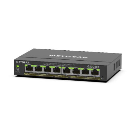 NetGear GS308EP Unmanaged L2 PoE+ Switch με 8 Θύρες Gigabit (1Gbps) Ethernet