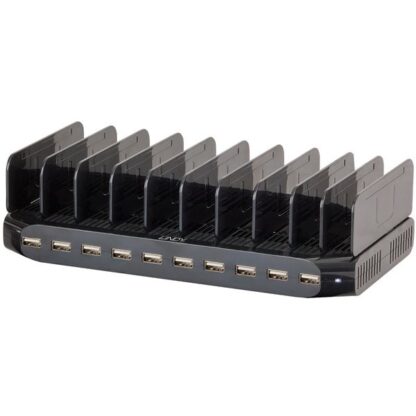 Lindy 10x USB Charging Station Μαύρο (73309)