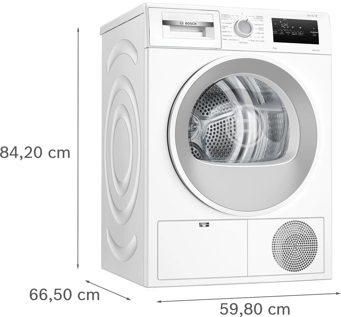 BOSCH WTH85077PL Series 4 Heat Pump Washer Dryer 8kg White BOSCH WTH85077PL Series 4 Heat Pump Washer Dryer 8kg White