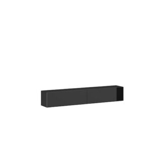 Ξύλινο Έπιπλο Τηλεόρασης Vigo '180' Black / Black Gloss Μ180xΠ30xΥ40cm