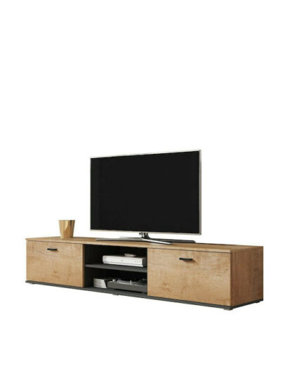 Ξύλινο Έπιπλο Τηλεόρασης Soho Oak / Black Μ180xΠ43xΥ37cm