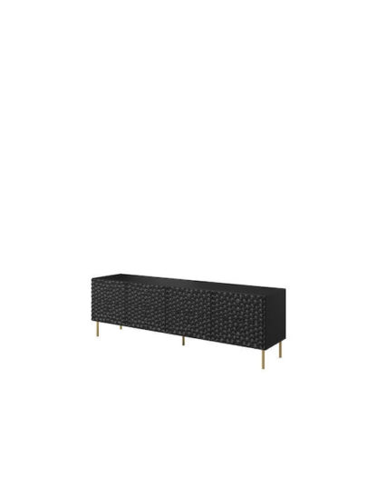 Έπιπλο Τηλεόρασης Ξύλινο Hole Matte Black Μ190xΠ40.5xΥ59.5cm Κωδικός: 60-19690