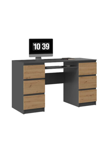 Γραφείο Kuba Ξύλινο Γκρι 51x130x76εκ.