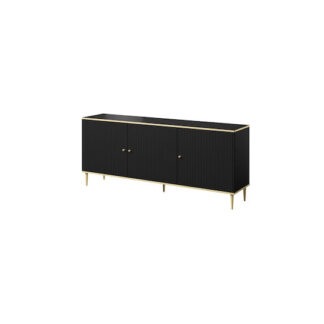 Μπουφές Glamour Kom Cz Μαύρος 100x40x75.5cm