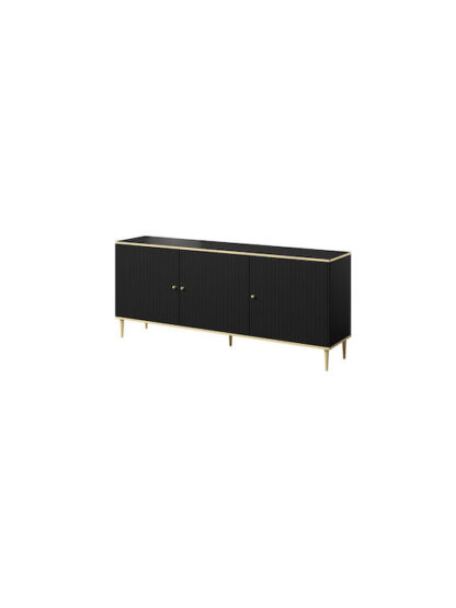 Μπουφές Glamour Kom Cz Μαύρος 100x40x75.5cm