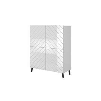 Μπουφές Abeto Ξύλινος Μαύρο 100,5x40x121,5cm
