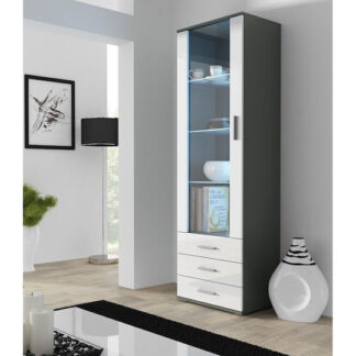 Cama display cabinet SOHO S1 sonoma oak/white gloss