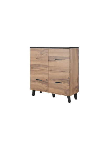 Μπουφές Ξύλινος Μαύρο 110x54x119cm