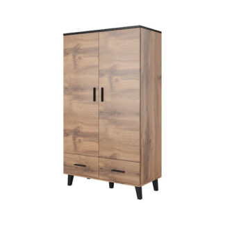 Δίφυλλη Ντουλάπα Ρούχων Μαύρο 120x76x176cm Κωδικός: SZ2D2S