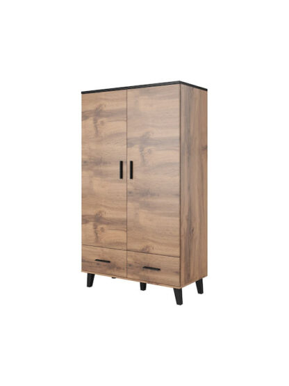 Δίφυλλη Ντουλάπα Ρούχων Μαύρο 120x76x176cm Κωδικός: SZ2D2S